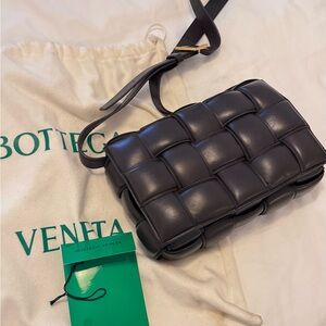 Bottega Veneta Dark Brown Intrecciato Padded Cassette Crossbody Bag